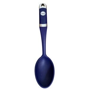 KitchenAid Cobalt Blue Basting Spoon Nylon Heat Resistant Chrome Accents